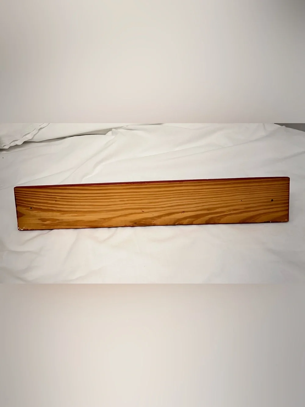 Vintage Red Wooden 4-Peg Wall Mount Coat Rack Towel Rail 18”